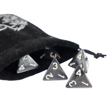ЧЕРНАЯ MOG RPG DICE ЧЕТЫРЕХСТОРОННЯЯ КОСТИКА D4