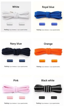 1 Pair Elastic No Tie Shoelaces Flat Sneakers