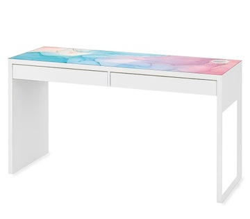 Настольный коврик Ikea Mike 142x50, пастельный мрамор