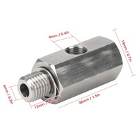 фото thumb №8, M12x1,5 1/8 npt turbo датчик тиску оливи адаптер trójnikowy аксесуари
