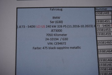 фото thumb №10, Капот pas лампи led bmw g30 g31 lci 540i usa 475