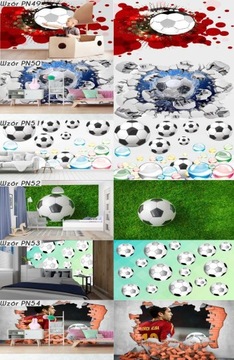 3D ФОТООБОИ ПО ИНДИВИДУАЛЬНОМУ РАЗМЕРУ Футбол, флизелин, подборка