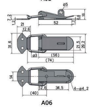 Зажимная защелка A06