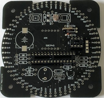 Zegar BLACK Led term, alarm, data +OBUDOWA DIY KIT
