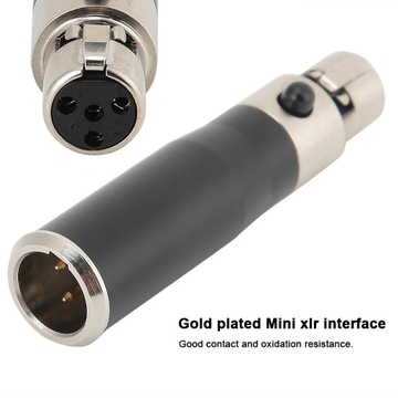 2шт мини-XLR 3-контактный штекер на мини-XLR 4-контактный женский корпус из цинкового сплава аудио ada