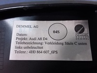 фото thumb №6, Audi a8 d4 молдинг защита порог задняя левая 4h0864607