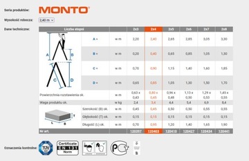 Лестница двусторонняя KRAUSE Dopplo 2x4 120403