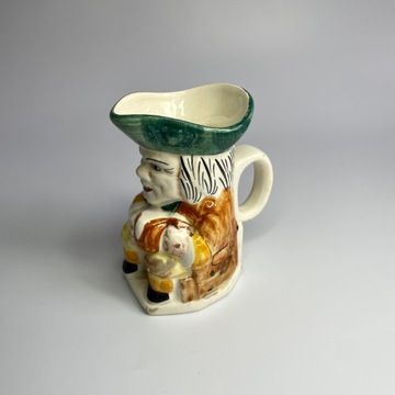 Staffordshire stary figuralny śmieszny dzbanek kufelek tzw. Toby Jug