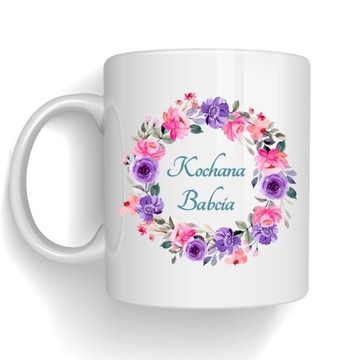 Венок с цветочной кружкой любимая бабушка