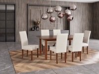 Комплект из раздвижного стола MODENA 2 1 и 6 стульев ROMA 2, польский товар, цвета.