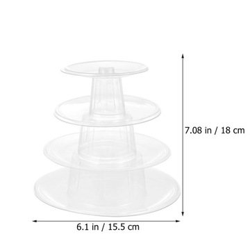 Stojak na Macaron Plastikowa wieża z półmiskiem na