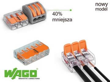 БЫСТРОСОЕДИНИТЕЛЬ РАЗЪЕМ 3x4мм 221-413 WAGO ДЛЯ СОЕДИНЕНИЯ
