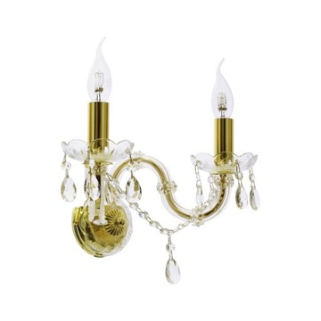 Золотой настенный светильник с кристаллами Candellux
