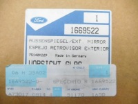 фото thumb №7, Зеркало правое ford escort 90-01 oem номер 1669522