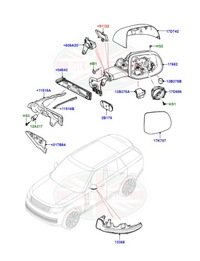 фото thumb №2, Прокладка дзеркало права land rover range rover l460 sport l461 lr181868