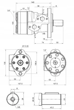 ГИДРАВЛИЧЕСКИЙ ДВИГАТЕЛЬ BMR SMR OMP 315 см3 ALSG2 GR2