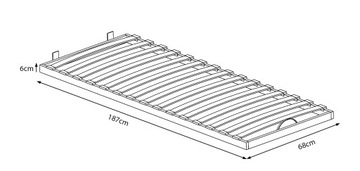 Stelaż do łóżka 70x190 premium wkład pod materac