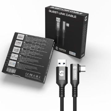 Кабель VortexVR USB-A — USB-C длиной 5 м для Meta Quest Link | Квест 3, Квест 2