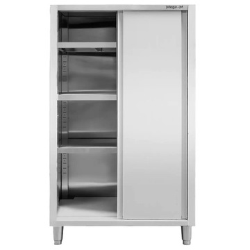 Шкаф кухонный для посуды из нержавеющей стали, 2-дверный, 100х60х180
