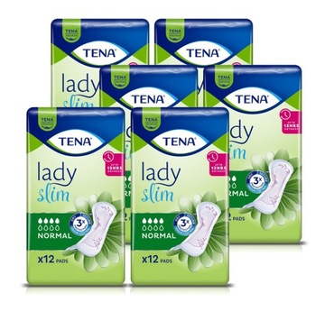 Стельки TENA Lady Slim Normal, 6 уп. х12 шт.