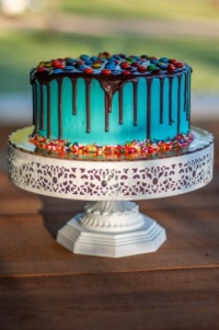 CAKE CAKE PAD THICK TWO-SIDED GOLDEN ROUND BLACK 28 см