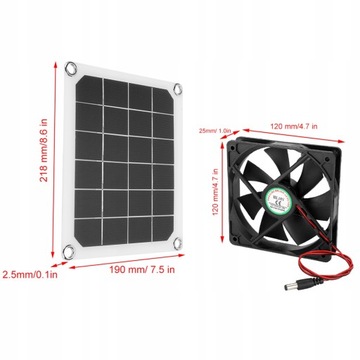 10W 6V ZEWNĘTRZNY PANEL SOLARNY WENTYLATOR WYCIĄ