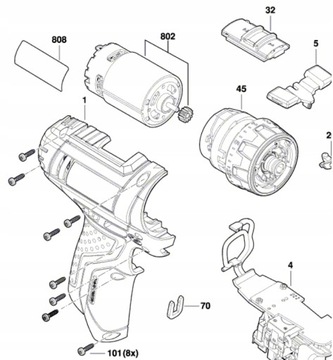Двигатель постоянного тока BOSCH для отвертки GSR 12V-15 2609199258 ОРИГИНАЛ