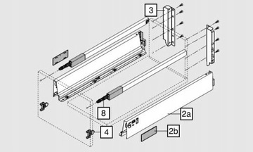 TANDEMBOX ANTARO TIP-ON 500 HIGH D GREY, BLUM