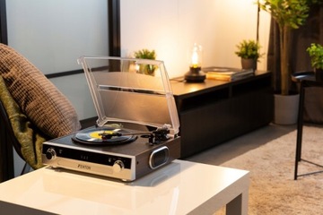 Проигрыватель с динамиками BT, преобразование USB + VINYL