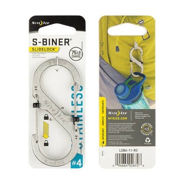Nite Ize S-Biner #4 SlideLock Steel LSB4-11-R3