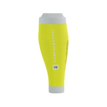 COMPRESSPORT Opaski kompresyjne na łydki R2V3 safe yellow/white T4
