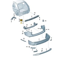 фото thumb №1, Напрямна напрямна бампера seat tarraco задня правий