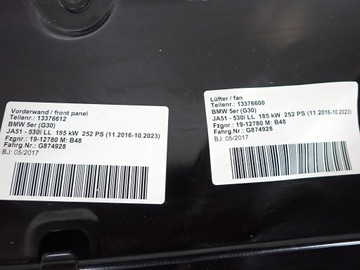 фото thumb №12, Bmw 5 g30 pas переднє підсилювач радіатор