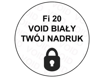 НАКЛЕЙКИ БЕЛЫЕ УПЛОТНЕНИЯ FI20mm VOID 250 ШТ.