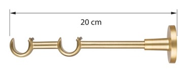KARNISZ PODWÓJNY 160 CM 19+19 MM PREMIUM MOSIĄDZ MAT WYBÓR ZAKOŃCZEŃ RENA