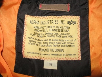 КУРТКА ALPHA INDUSTRIES размер 16