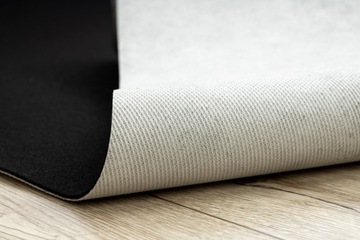 PODGUMOWANY DYWAN GŁADKI JEDNOLITY RUMBA 80x300 cm czarny @160607