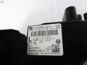 фото thumb №14, Vw tiguan ii 2 5nb 15-20 лампа фара базовий повний led ліва перед європа