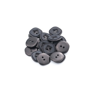 Guziki 14mm dwie dziurki 10szt czarny