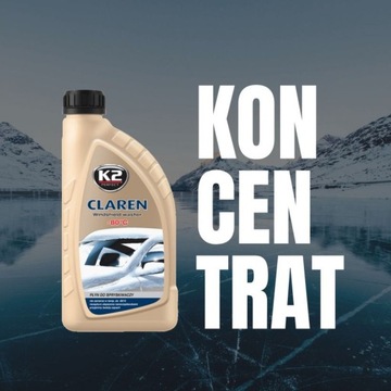 K2 CLAREN КОНЦЕНТРАТ ОМЫВАЮЩЕЙ ЖИДКОСТИ -80°C 1л