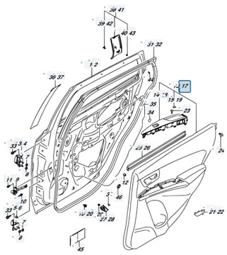 фото thumb №13, Suzuki sx4 s-cross 18r 1.4t рестайлинг боковина обивка дверь левый зад
