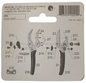 Felco 2/4 przeciwostrze do sekatora FELCO 2