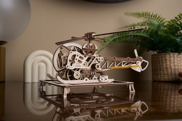 Деревянный механический 3D-пазл «Мини-вертолет» uGEARS Premium Puzzle