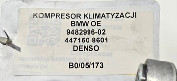 фото thumb №9, Компрессор кондиционера bmw оригинальный номер 9482996-02