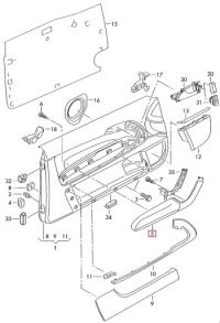Audi a3 8p подлокотник дверь левых 8p386717324a 2009 Цена, фото thumb