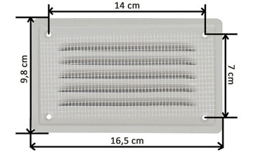 Металлическая крышка вентиляционной решетки с кирпичной сеткой 165x100