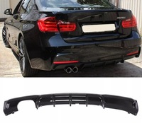 фото thumb №13, Диффузор задний бампера m набор m sport 12-18 чёрный блеск для bmw f30 f31