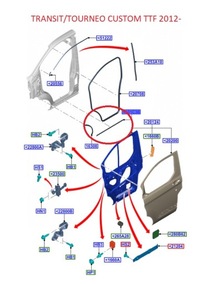 фото thumb №9, Левая прокладка порога дверь перед ford custom 2012-