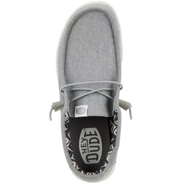 Мужские легкие лоферы, туфли без шнуровки HeyDude Wally Stretch Canvas 45
