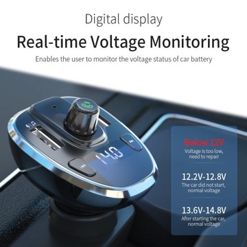 FM-ПЕРЕДАТЧИК BLUETOOTH 5.0 ЗАРЯДНОЕ УСТРОЙСТВО ESSAGER 4в1